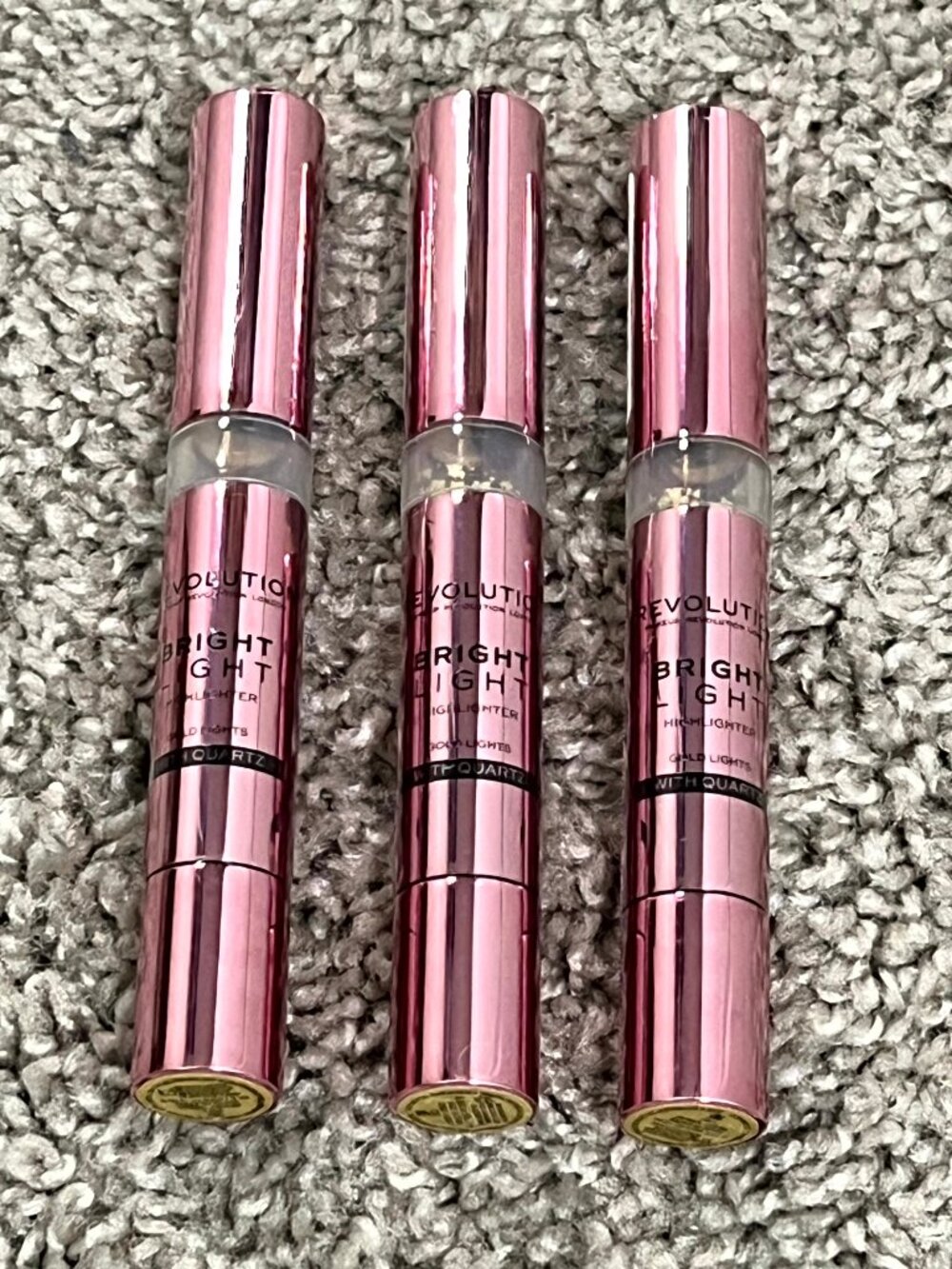 Revolution Bright Light Highlighter Gold Lights 3 Ml 3 Pack